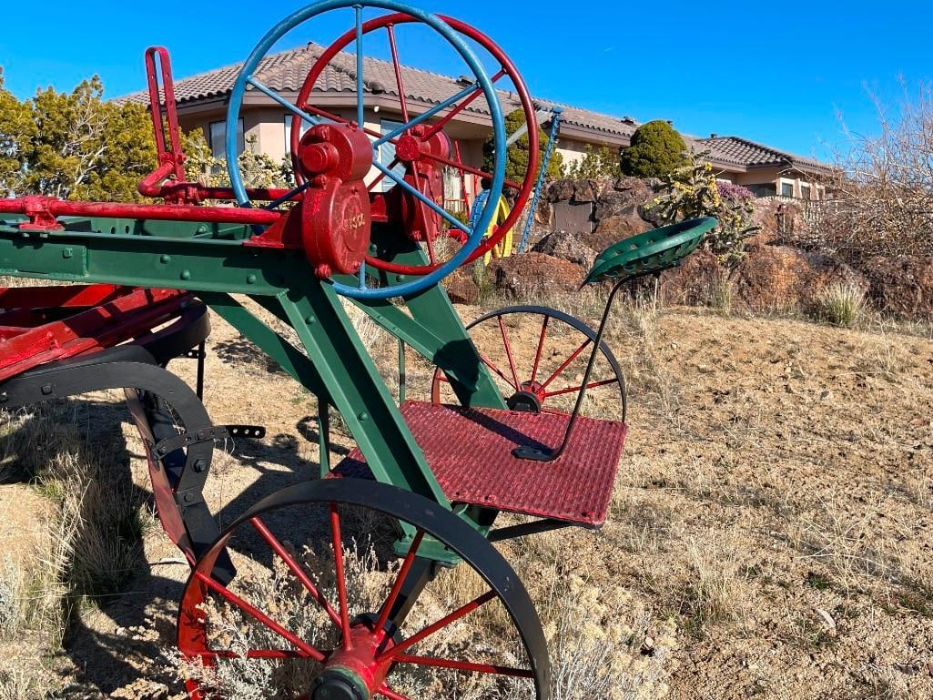 ANTIQUE HACKNEY IRON & STEEL COMPANY HORSE-DRAWN ROAD GRADER OR PLOW EARLY AGRICULTURE IMPLEMENT - 9