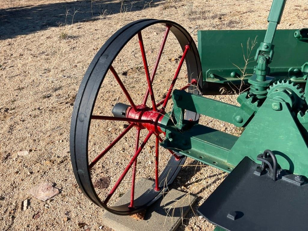 ANTIQUE THE J.D. ADAMS NO. 111 PULL-BEHIND LEANING WHEEL ROAD GRADER EARLY CONSTRUCTION EQUIPMENT - 11