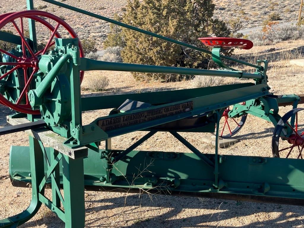 ANTIQUE THE J.D. ADAMS NO. 111 PULL-BEHIND LEANING WHEEL ROAD GRADER EARLY CONSTRUCTION EQUIPMENT - 15