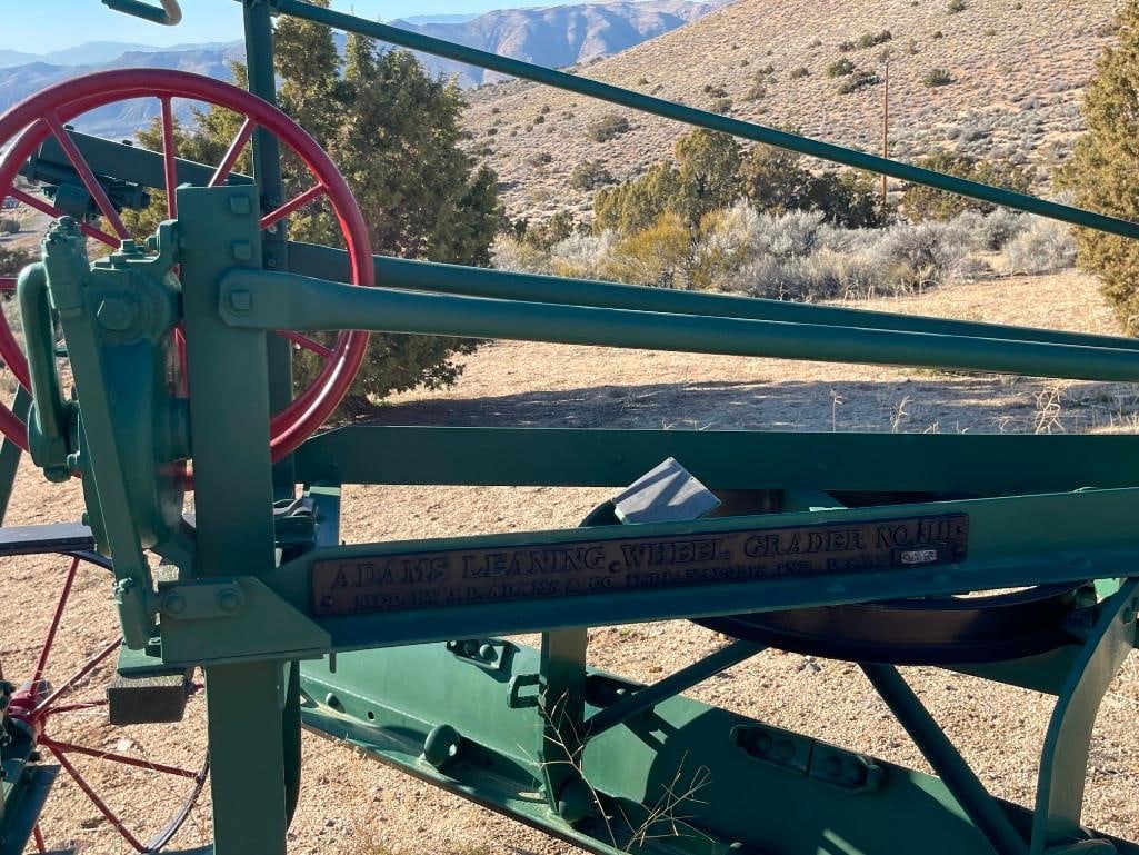 ANTIQUE THE J.D. ADAMS NO. 111 PULL-BEHIND LEANING WHEEL ROAD GRADER EARLY CONSTRUCTION EQUIPMENT - 17