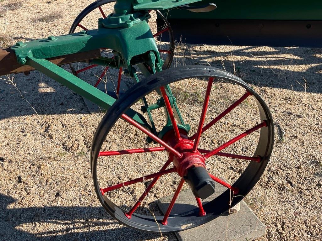 ANTIQUE THE J.D. ADAMS NO. 111 PULL-BEHIND LEANING WHEEL ROAD GRADER EARLY CONSTRUCTION EQUIPMENT - 4
