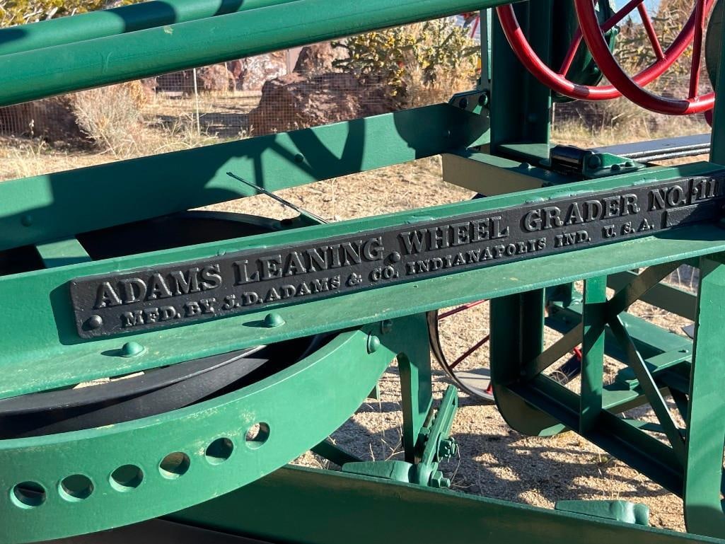ANTIQUE THE J.D. ADAMS NO. 111 PULL-BEHIND LEANING WHEEL ROAD GRADER EARLY CONSTRUCTION EQUIPMENT - 6
