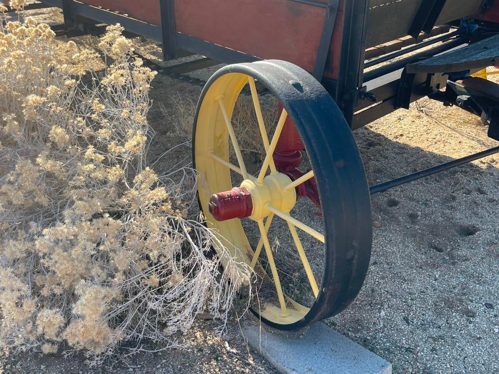 ANTIQUE HORSE-DRAWN MANURE SPREADER EARLY FARMING IMPLEMENT - 14