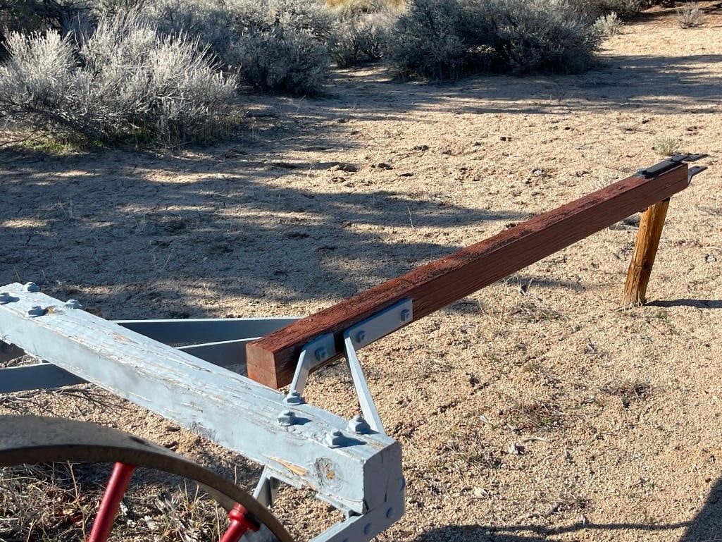 ANTIQUE HORSE-DRAWN AGRICULTURE / FARMING IMPLEMENT CORN STALK CUTTER / PAN SCAPER - 10