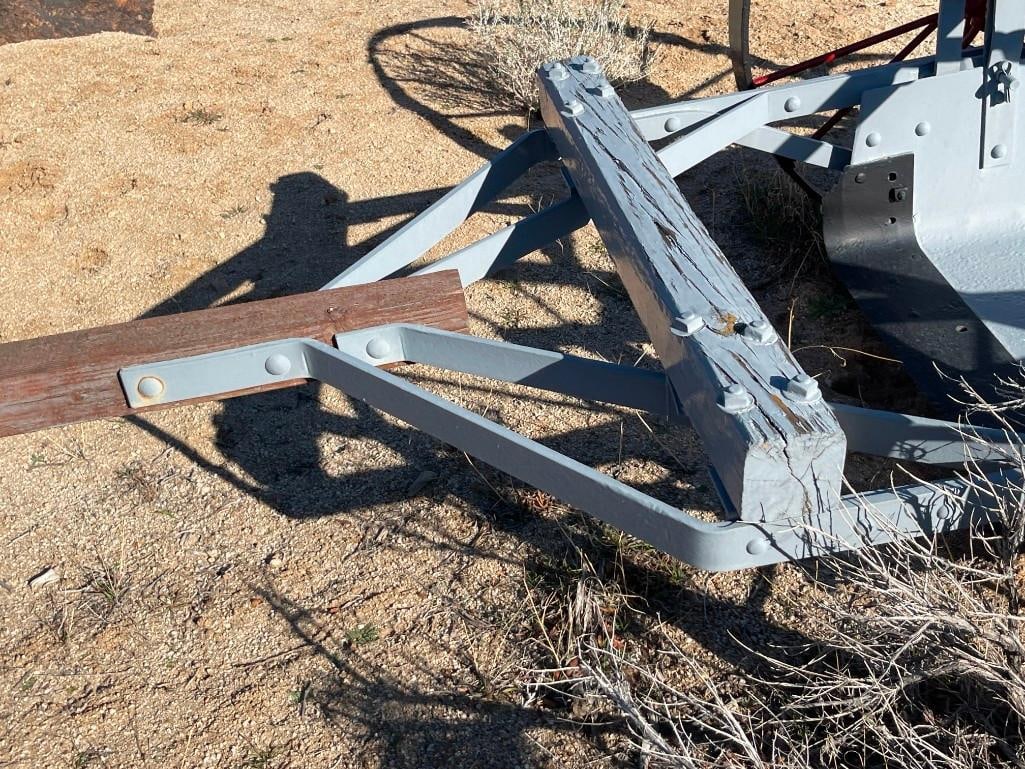 ANTIQUE HORSE-DRAWN AGRICULTURE / FARMING IMPLEMENT CORN STALK CUTTER / PAN SCAPER - 4