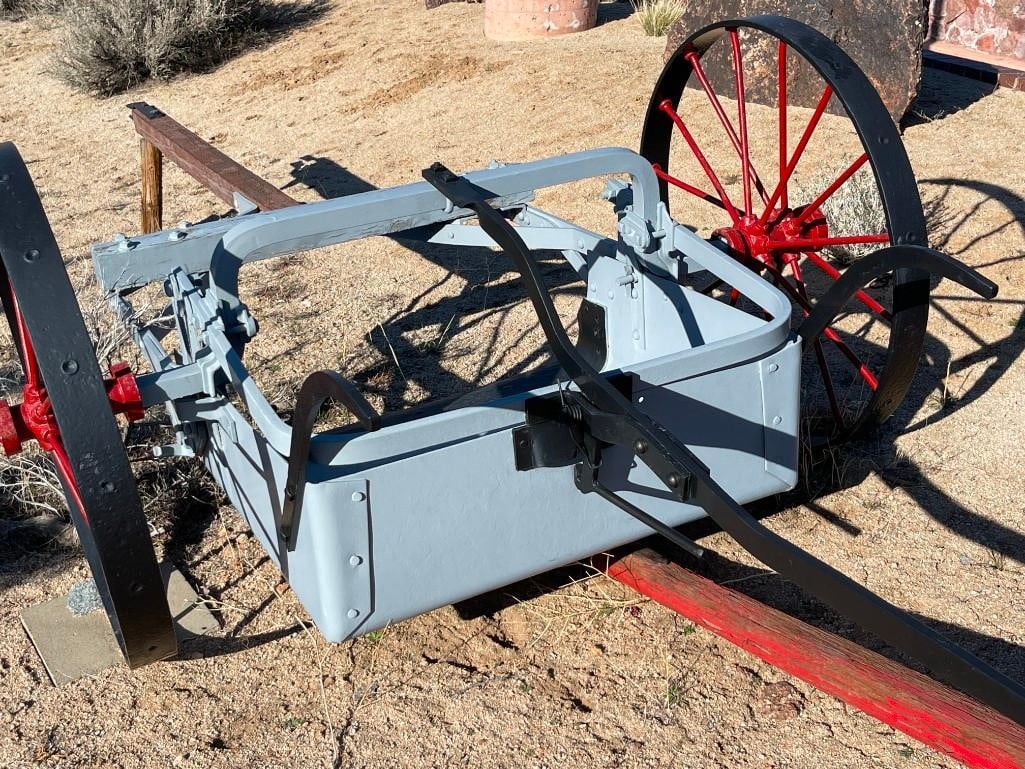 ANTIQUE HORSE-DRAWN AGRICULTURE / FARMING IMPLEMENT CORN STALK CUTTER / PAN SCAPER - 7