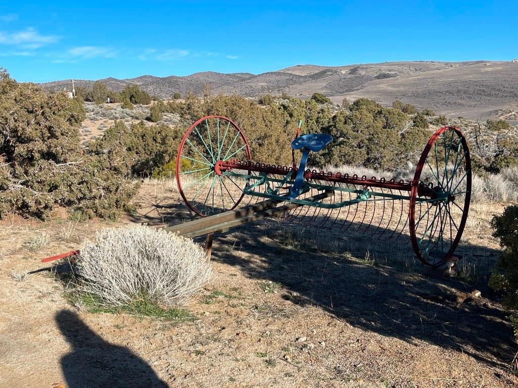 ANTIQUE HORSE-DRAWN HAY RAKE OR DUMP RAKE (1 of 18)