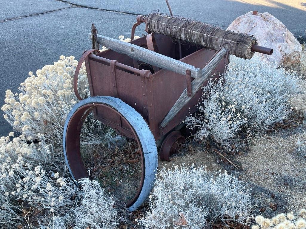 ANTIQUE MINING CART AND ACCESORIES - 10