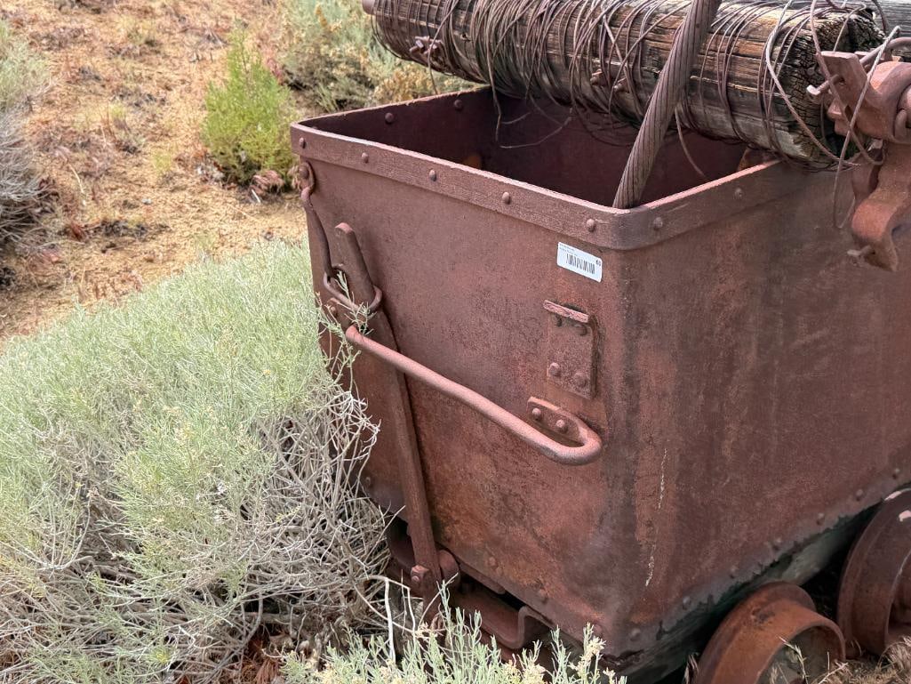 ANTIQUE MINING CART AND ACCESORIES - 15