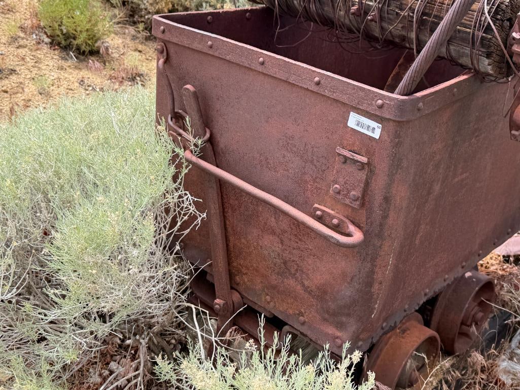ANTIQUE MINING CART AND ACCESORIES - 17