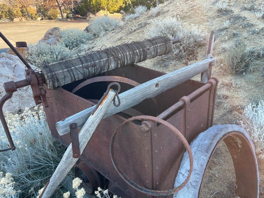 ANTIQUE MINING CART AND ACCESORIES - 5
