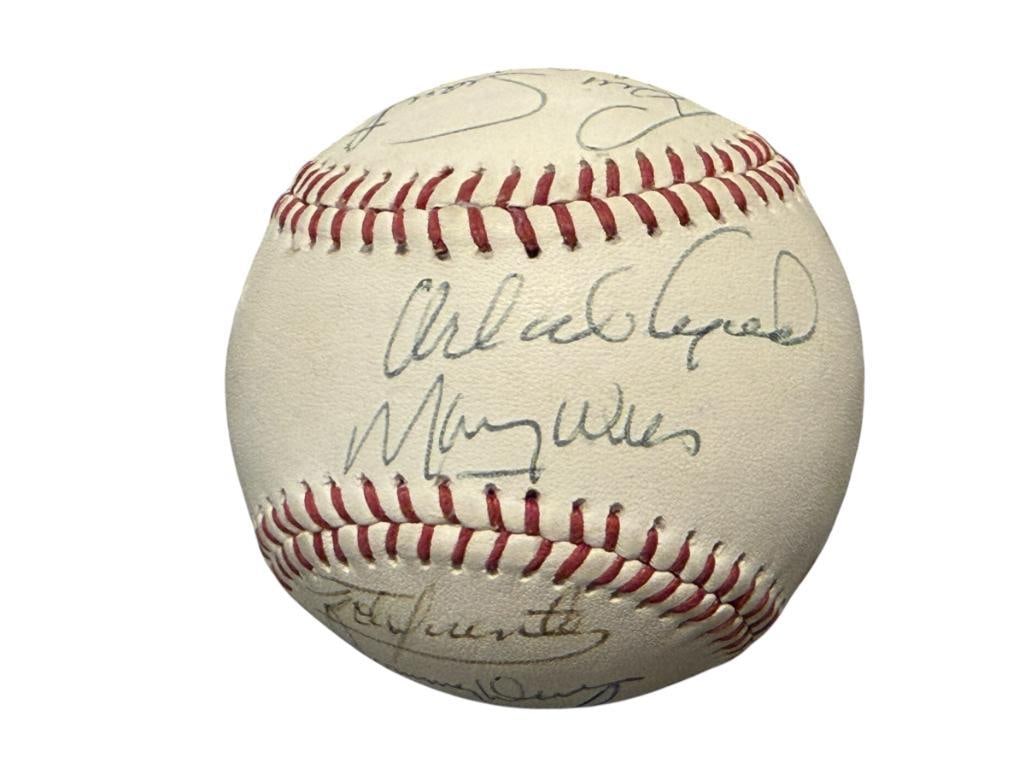 SIGNED / AUTOGRAPHED BASEBALL BY ED HALICKI, KEN MCMULLEN, BOB GIBSON, CURT FLOOD, ETC. (1 of 6)