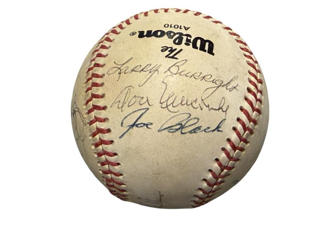 SIGNED / AUTOGRAPHED BASEBALL BY JOE BLACK, LARRY BURRIGHT, WILLIE CRAWFORD, ETC. (1 of 7)