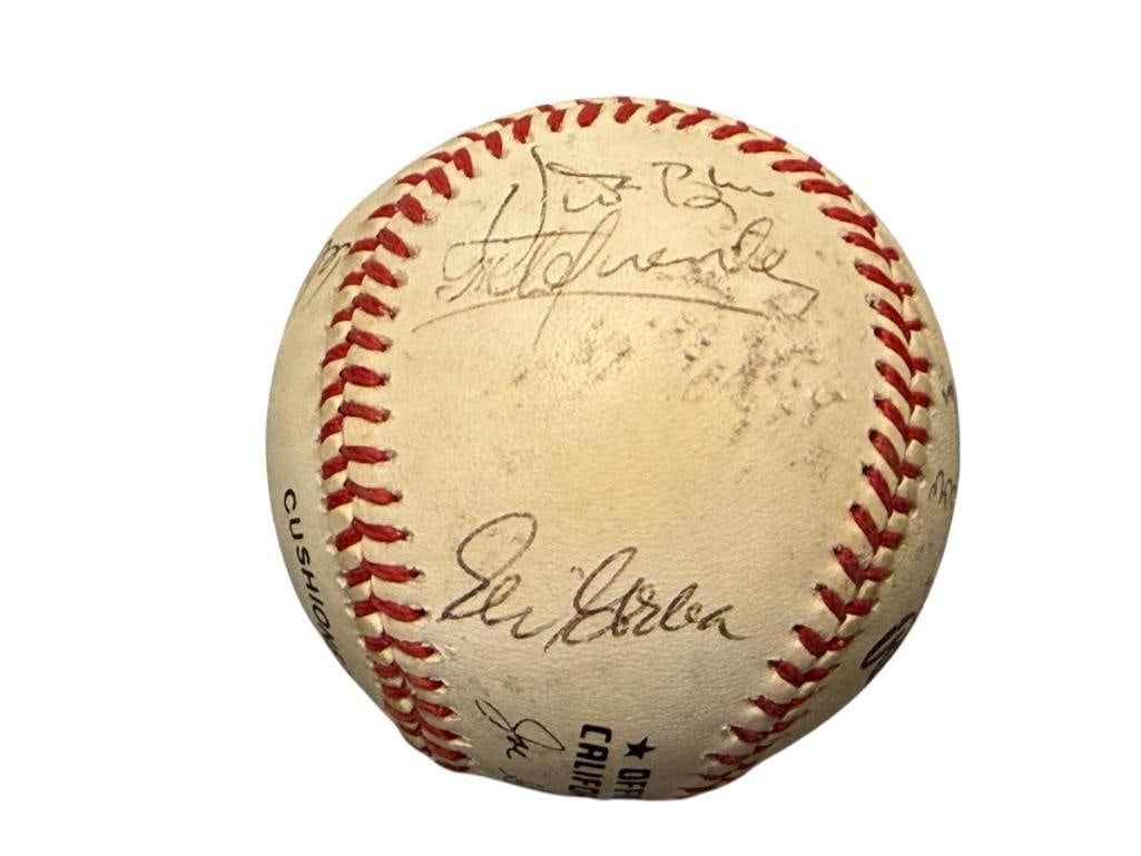 SIGNED / AUTOGRAPHED BASEBALL BY CURT FLOOD, KEN MCMULLEN, ED HALICKI, VITA BLUE, ETC. (1 of 7)