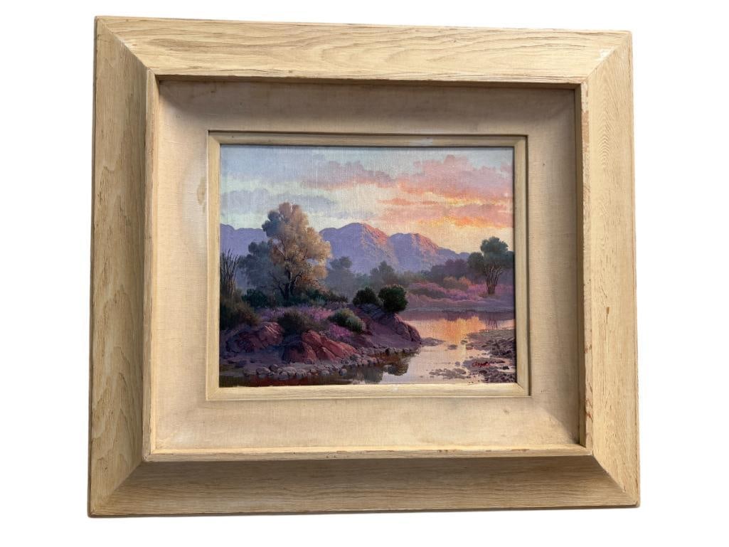 BEVERLY JAMISON CARRICKAMERICAN POSTWAR CALIFORNIA ARTIST ORIGINAL OIL ON CANVAS PAINTING (1 of 8)