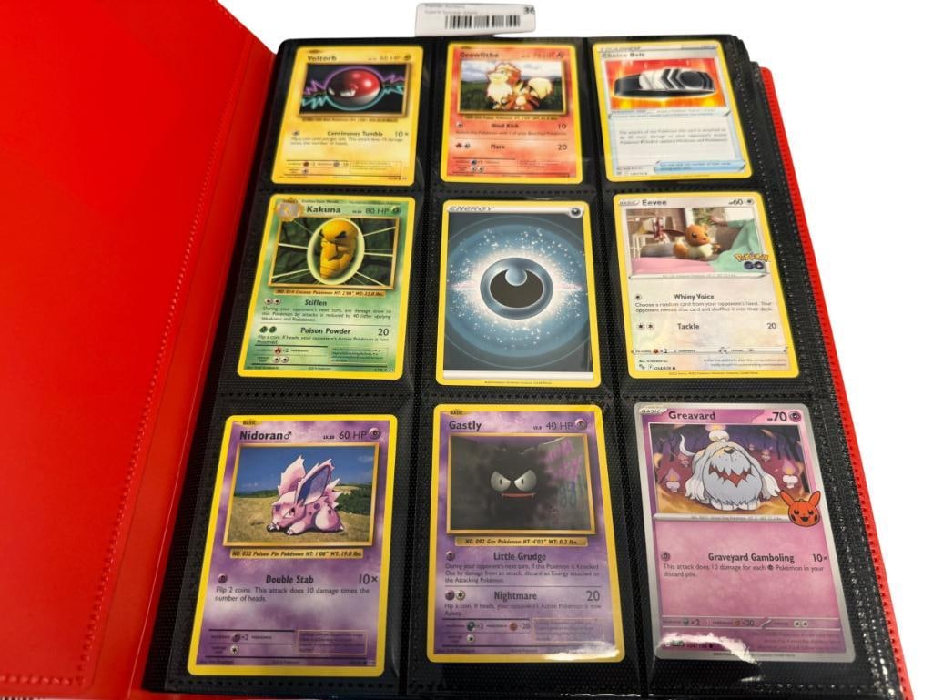 2016 - 2023 POKEMON GAME TRADING CARDS OVER 180 CARDS FEW DUPLICATES: BINDER INCLUDED