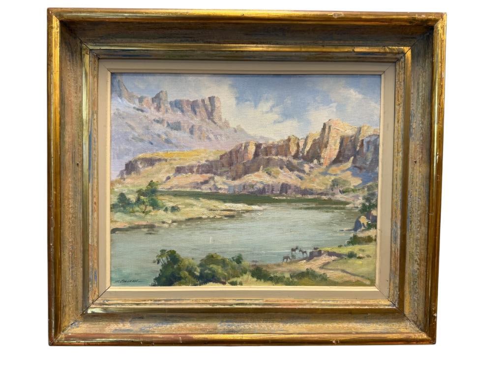 EDGARDO COGHLAN MEXICAN PAINTER ORIGINAL OIL ON CANVAS LANDSCAPE PAINTING (1 of 9)