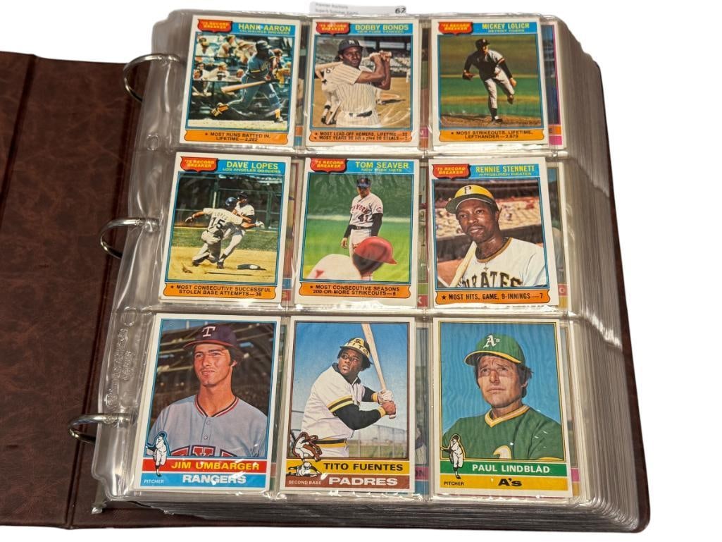 1976 TOPPS BASEBALL CARD SET COMPLETE WITH KEY / STAR PLAYERS (1 of 17)