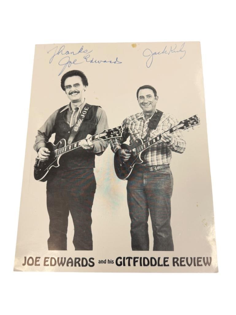 JOE EDWARDS AND HIS GITFIDDLE REVIEW AUTOGRAPHED / SIGN PHOTO WITH JACK KULY (1 of 8)