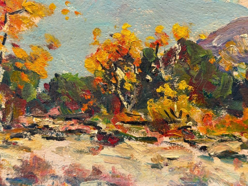 PAUL CONNER SO. CALIFORNIA ARTIST ORIGINAL OIL ON BOARD LANDSCAPE PAINTING BIG SANTA ANITA CANYON - 3
