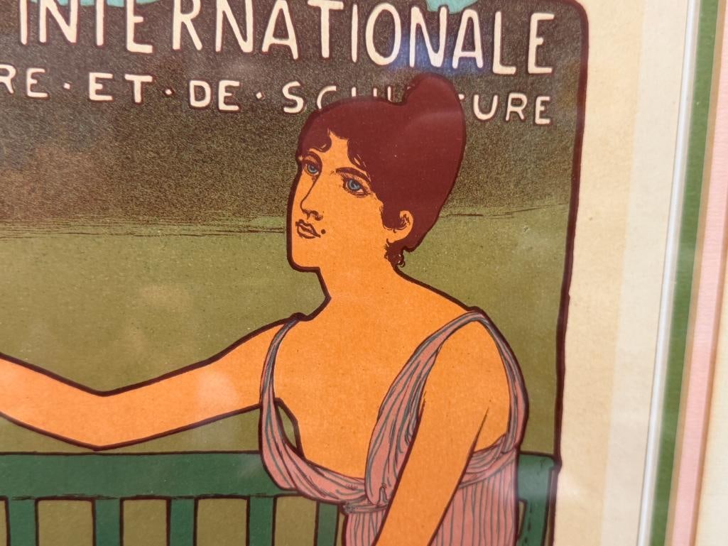 1897 LITHO POSTER DESIGNED BY MAURICE REALIER-DUMAS 15TH EXHIBITION EXPO IN PARIS - 4