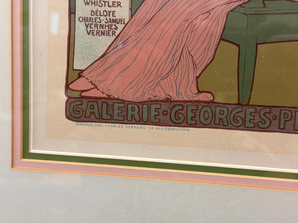 1897 LITHO POSTER DESIGNED BY MAURICE REALIER-DUMAS 15TH EXHIBITION EXPO IN PARIS - 6