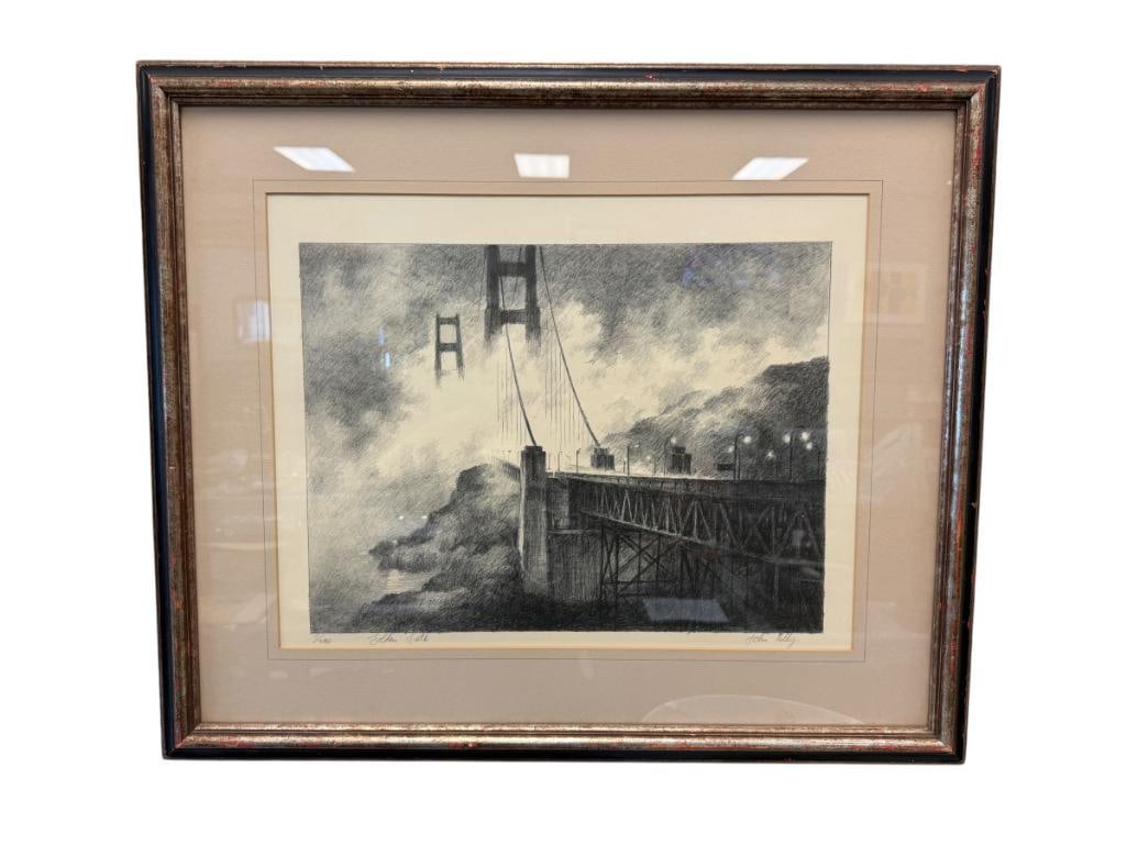 JOHN KELLY LIMITED EDITION LITHOGRAPH TITLED GOLDEN GATE NO. 7/200 (1 of 8)