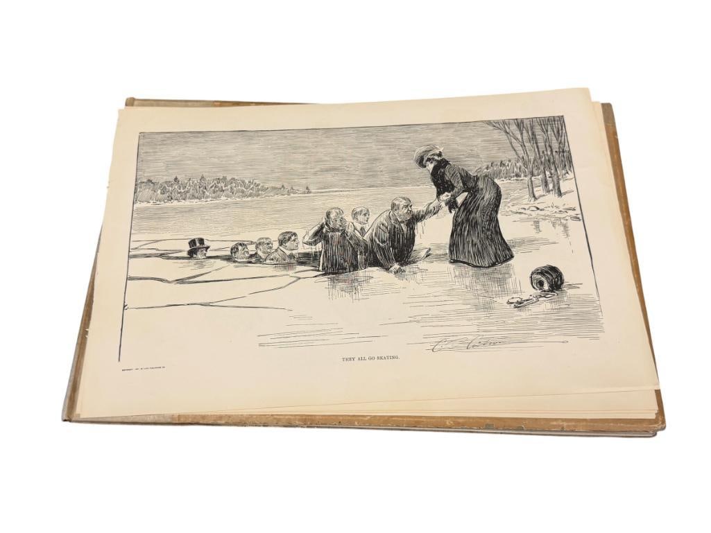 1898 CHARLES DANA GIBSON SKETCHES AND CARTOONS ILLUSTRATED BOOK GIBSON GIRLS (1 of 13)
