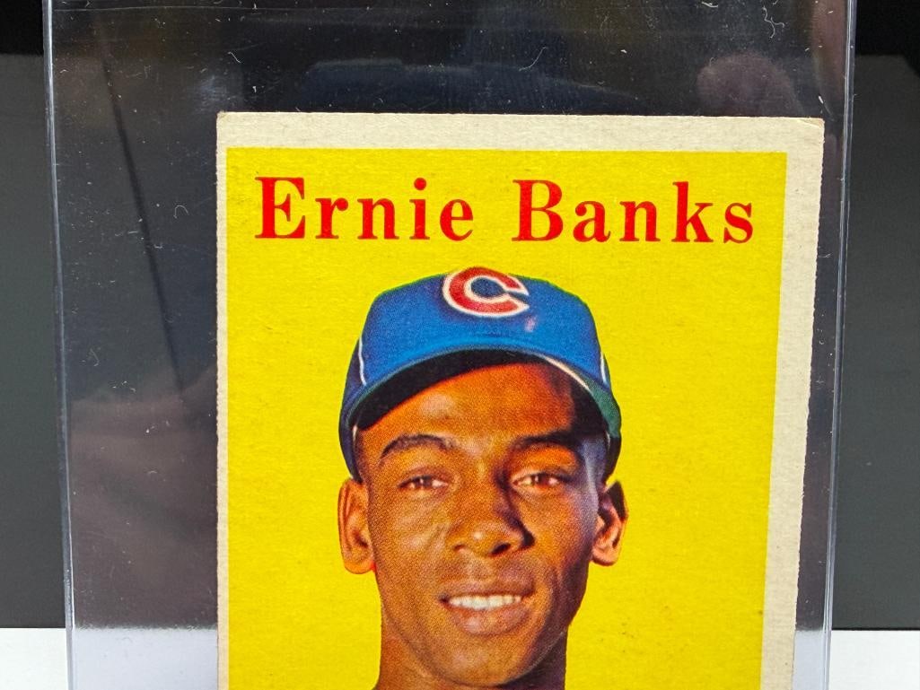 1958 TOPPS #310 ERNIE BANKS BASEBALL CARD - 2
