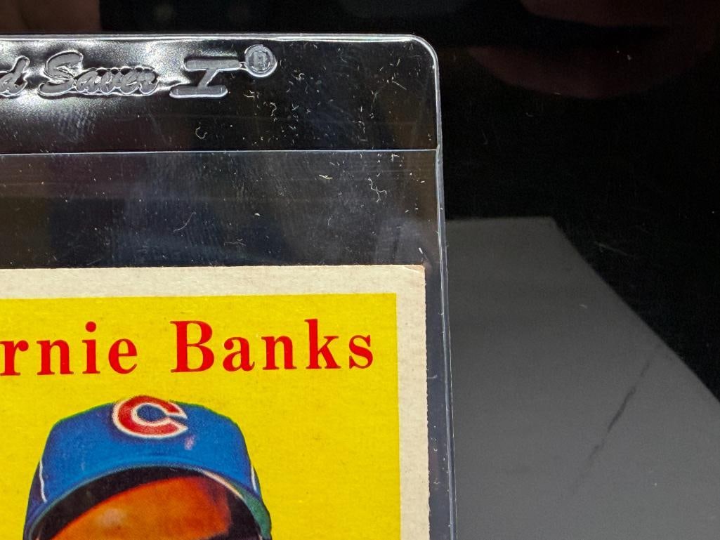 1958 TOPPS #310 ERNIE BANKS BASEBALL CARD - 5