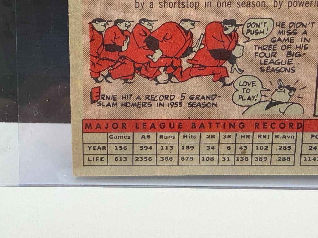 1958 TOPPS #310 ERNIE BANKS BASEBALL CARD - 8