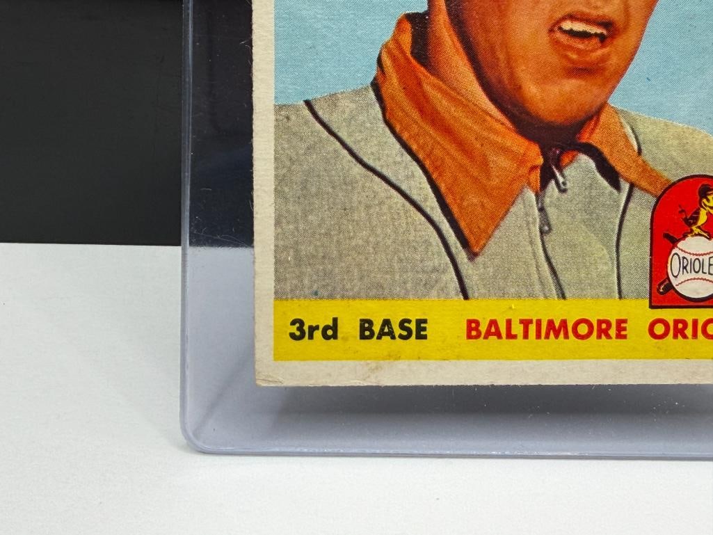 1958 TOPPS #307 BROOKS ROBINSON BASEBALL CARD - 3