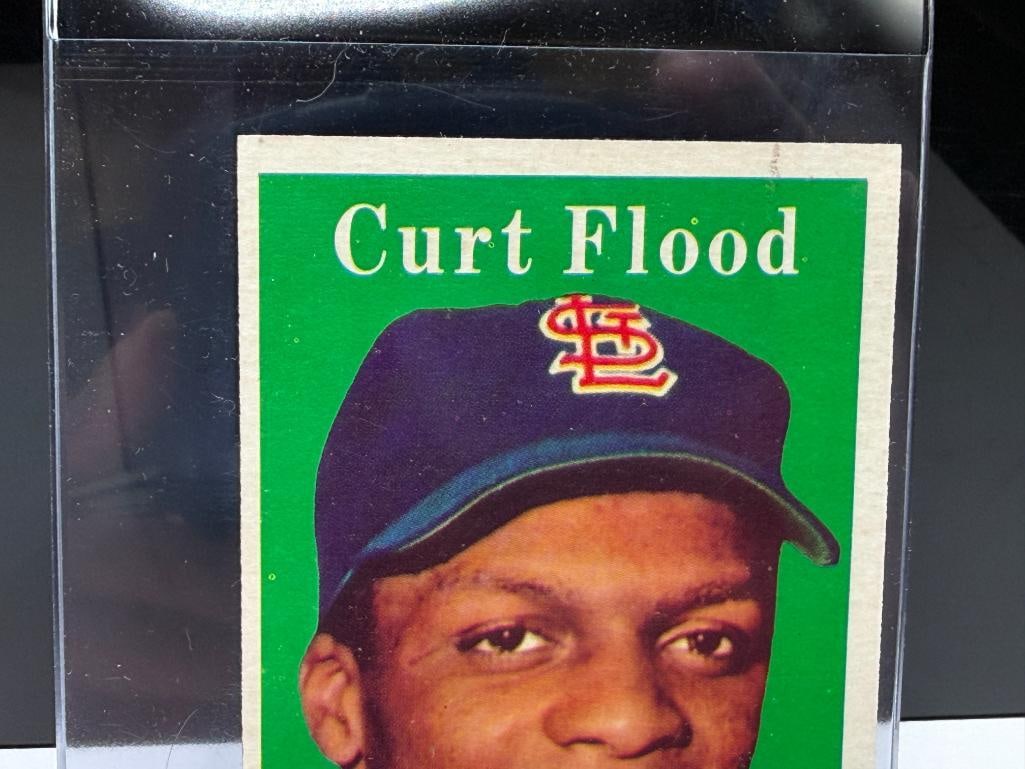 1958 TOPPS #464 CURT FLOOD BASEBALL CARD - 2