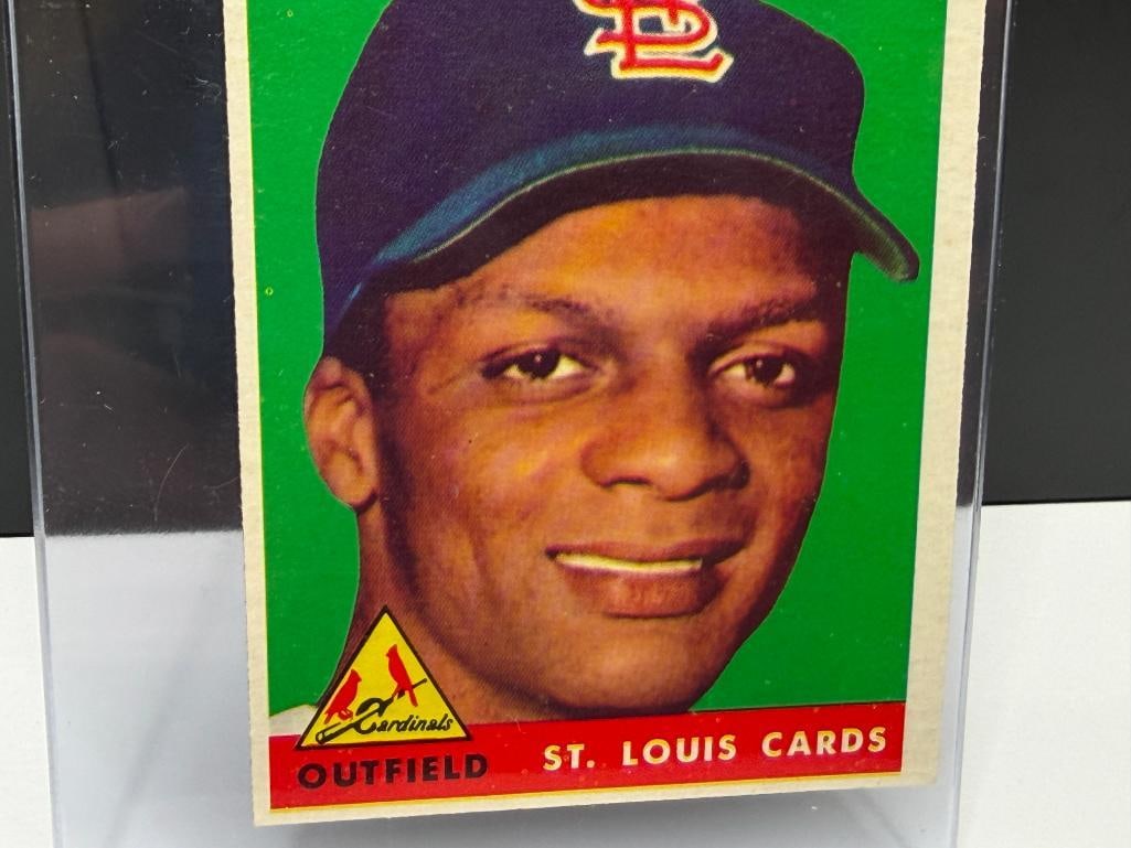 1958 TOPPS #464 CURT FLOOD BASEBALL CARD - 3