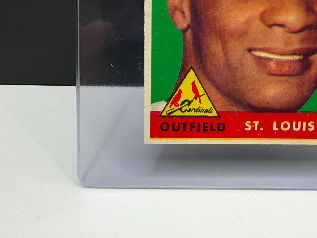 1958 TOPPS #464 CURT FLOOD BASEBALL CARD - 4