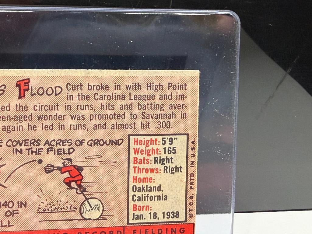 1958 TOPPS #464 CURT FLOOD BASEBALL CARD - 8