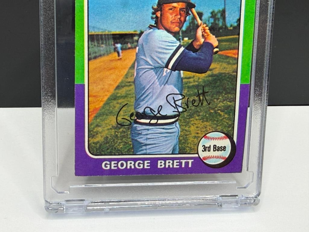 1975 TOPPS #228 GEORGE BRETT ROOKIE BASEBALL CARD - 3