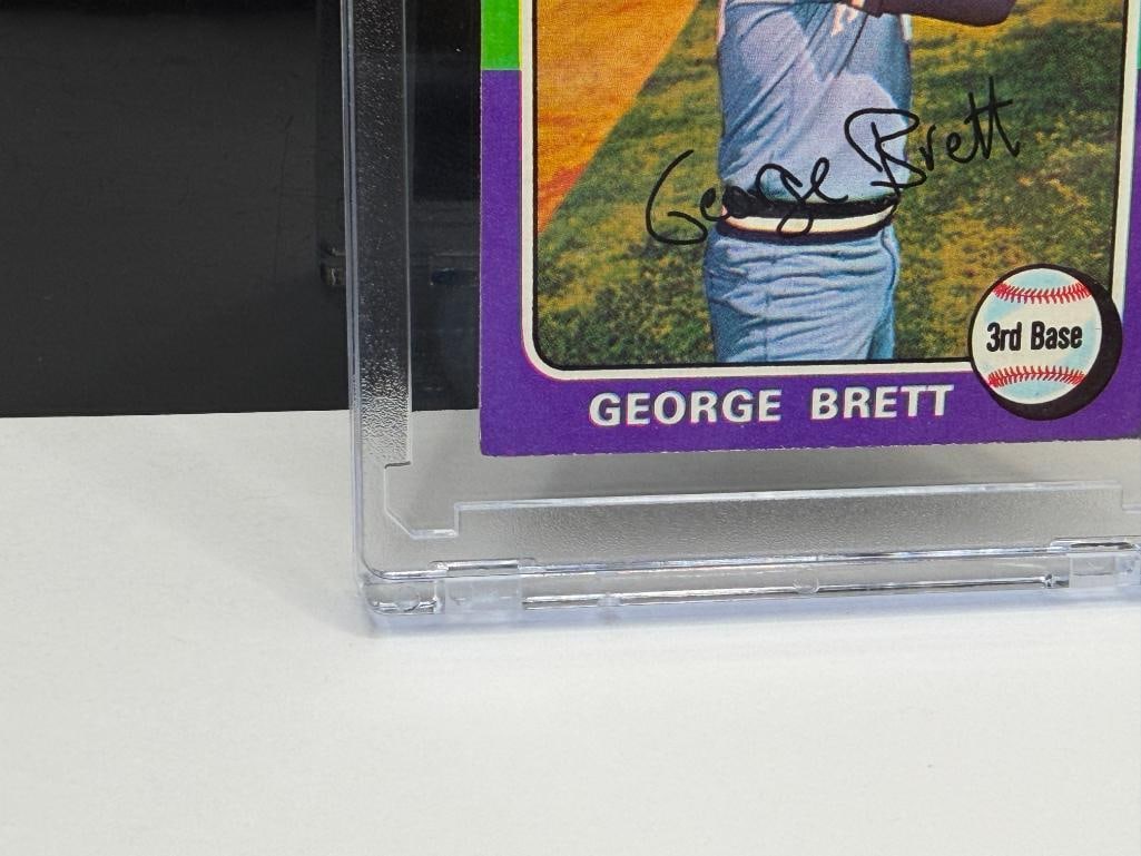 1975 TOPPS #228 GEORGE BRETT ROOKIE BASEBALL CARD - 4