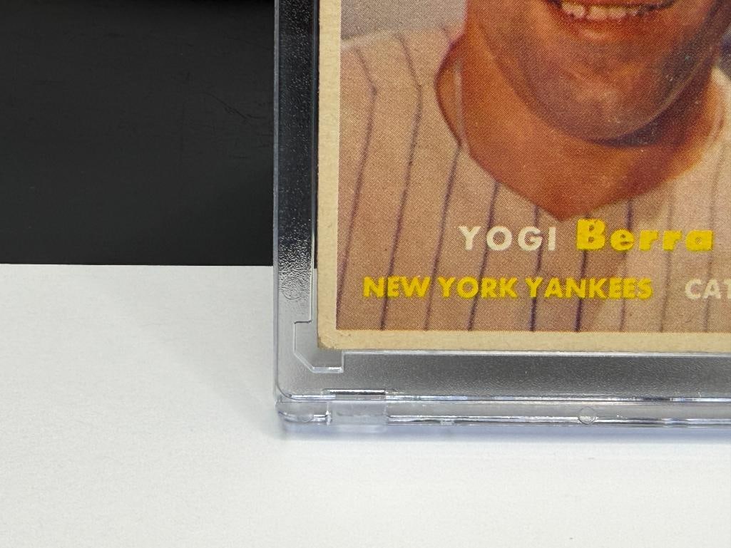 1957 TOPPS #2 YOGI BERRA BASEBALL CARD - 4