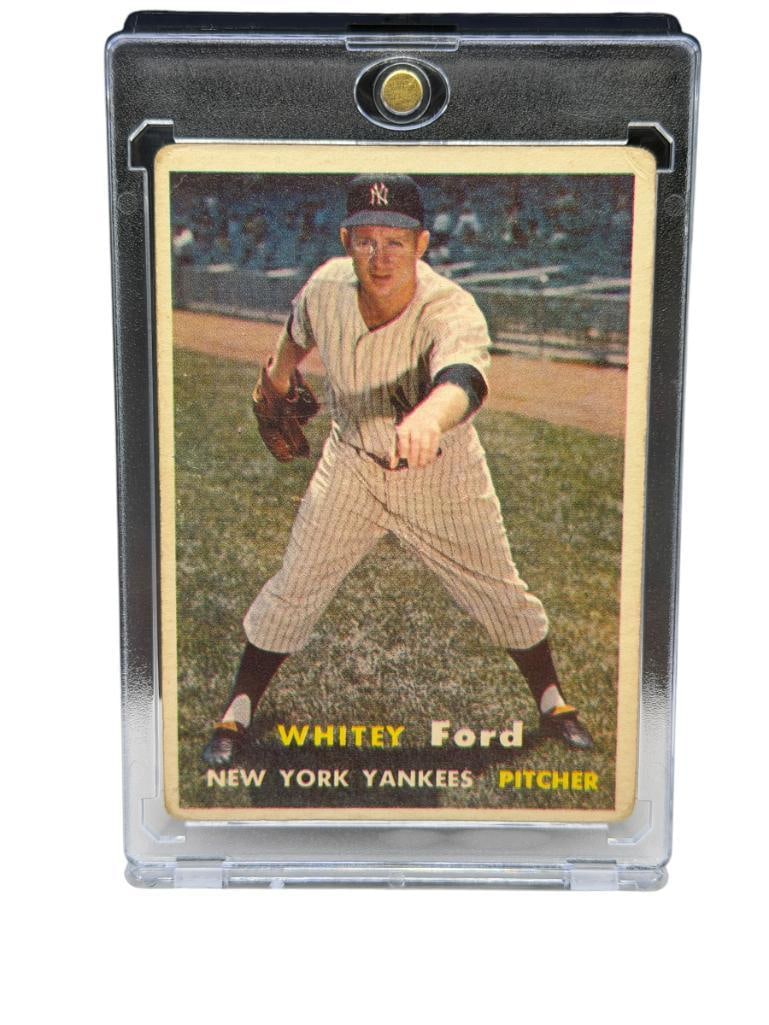 1957 TOPPS #25 WHITE FORD BASEBALL CARD (1 of 8)