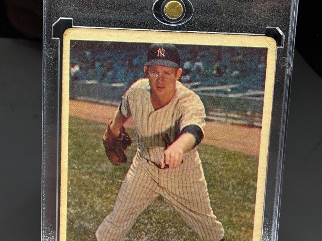 1957 TOPPS #25 WHITE FORD BASEBALL CARD - 2