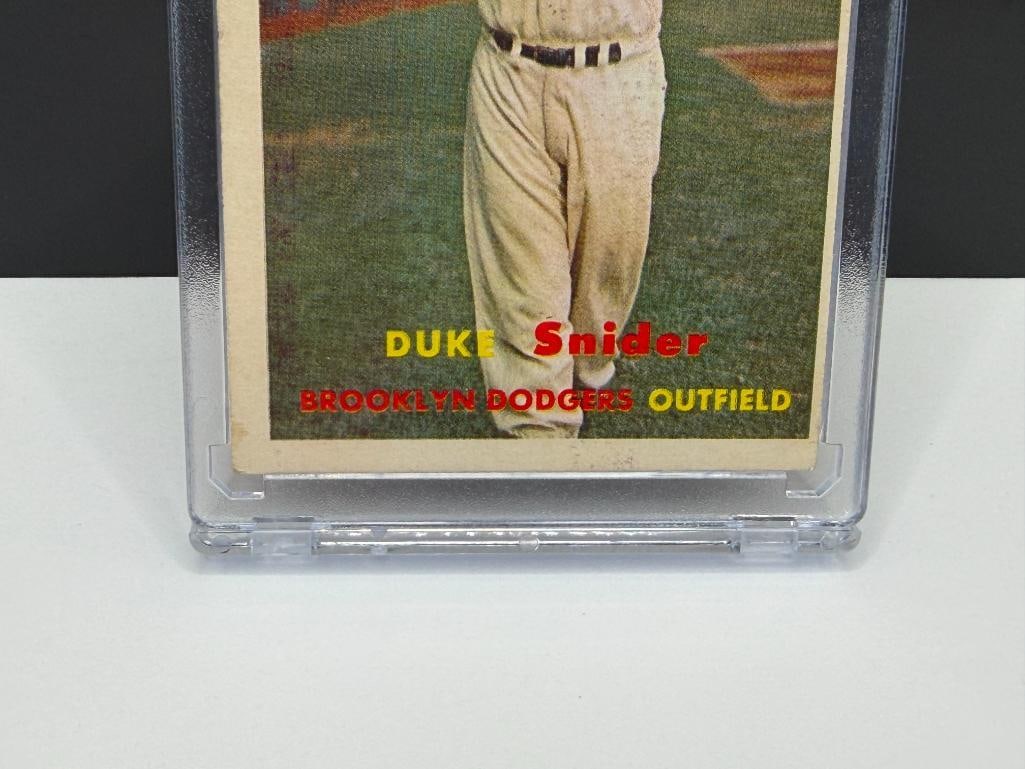 1957 TOPPS #170 DUKE SNIDER BASEBALL CARD - 3