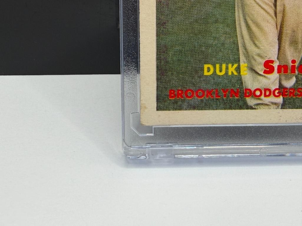 1957 TOPPS #170 DUKE SNIDER BASEBALL CARD - 4