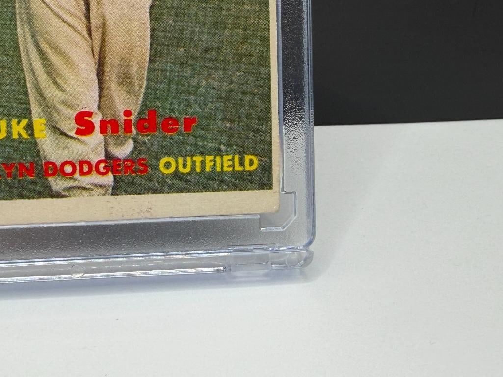 1957 TOPPS #170 DUKE SNIDER BASEBALL CARD - 5