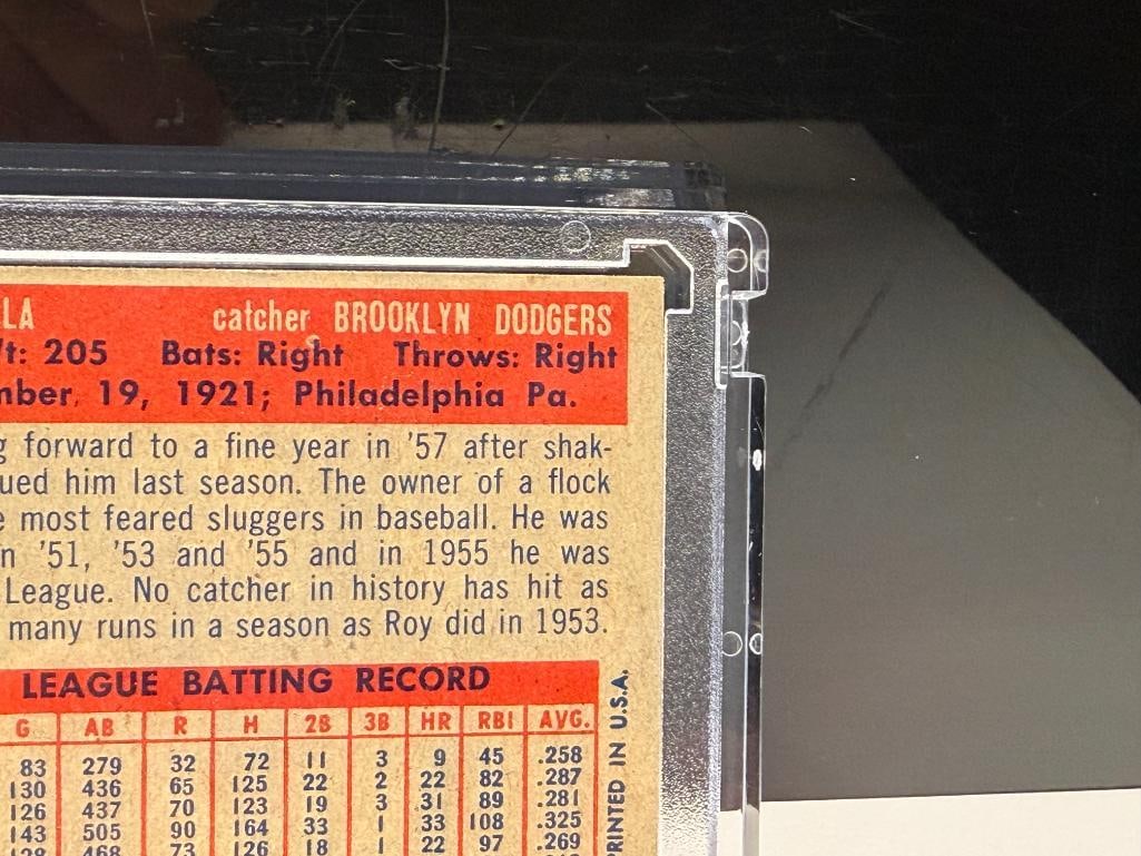 1957 TOPPS #210 ROY CAMPANELLA BASEBALL CARD - 8