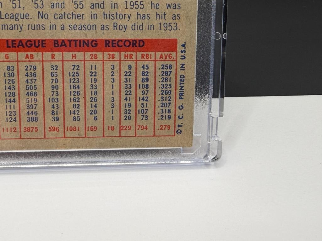 1957 TOPPS #210 ROY CAMPANELLA BASEBALL CARD - 9