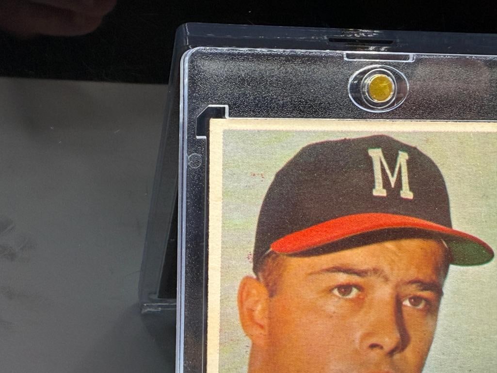 1957 TOPPS #250 ED MATHEWS BASEBALL CARD - 4