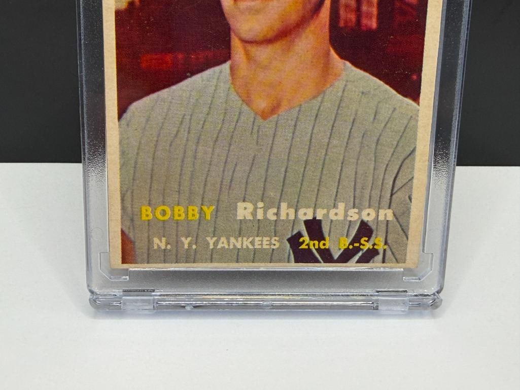 1957 TOPPS #286 BOBBY RICHARDSON BASEBALL CARD - 3
