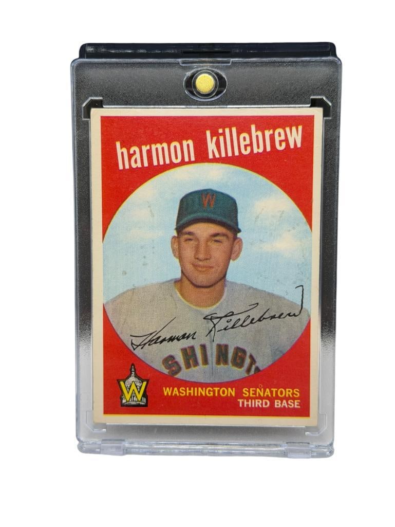 1959 TOPPS #515 HARMON KILLEBREW BASEBALL CARD: WASHINGTON SENATORS, HALL OF FAMER, RARE CARD, SEE PHOTOS FOR CONDITION, FROM THE ESTATE OF A LOCAL RENO, NV DOCTOR AT RENOWN WHO RAN BIG LEAGUE SPORTS MEDICINE BASEBALL CAMP FOR NEARLY 20 YEARS,