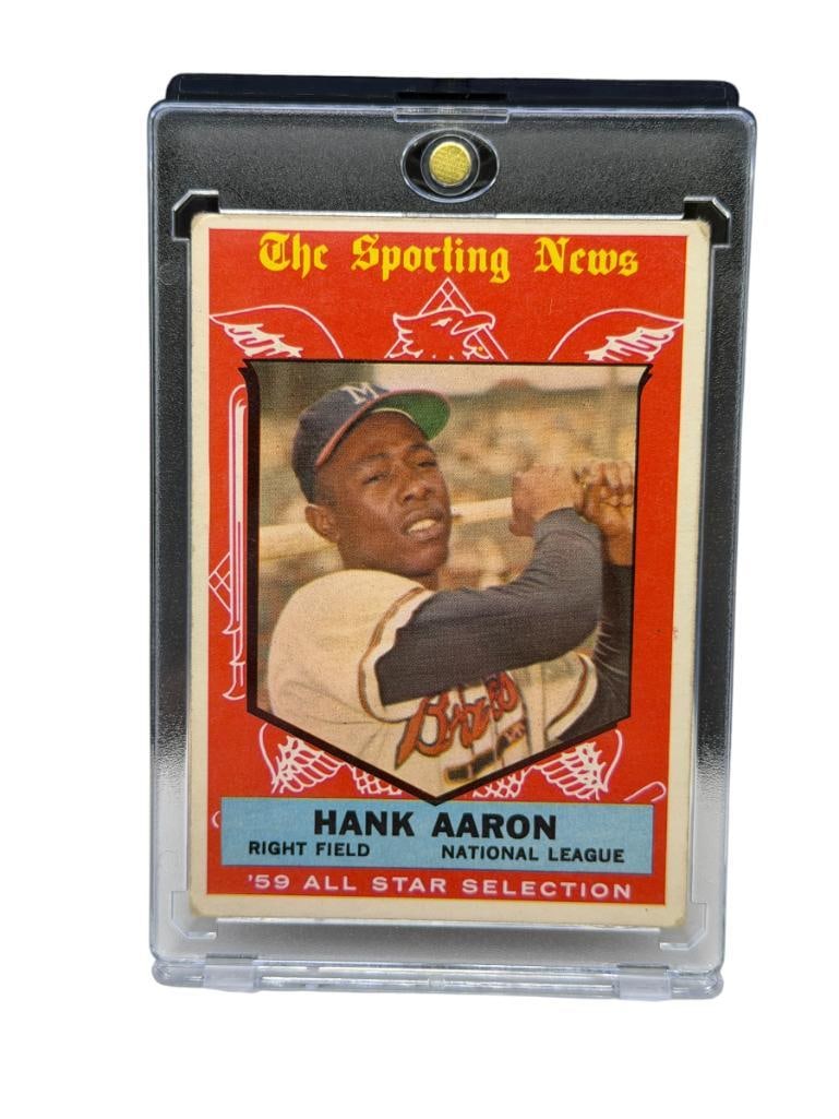 1959 TOPPS #561 HANK AARON 59' ALL STAR SELECTION THE SPORTING NEWS BASEBALL CARD